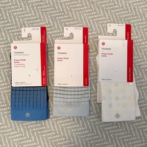 lululemon athletica Power Stride Socks - Blue, Gray, White